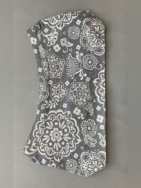 Thirty-One Purse Skirt Bag Cover Gray White Floral Interchangeable Womens
